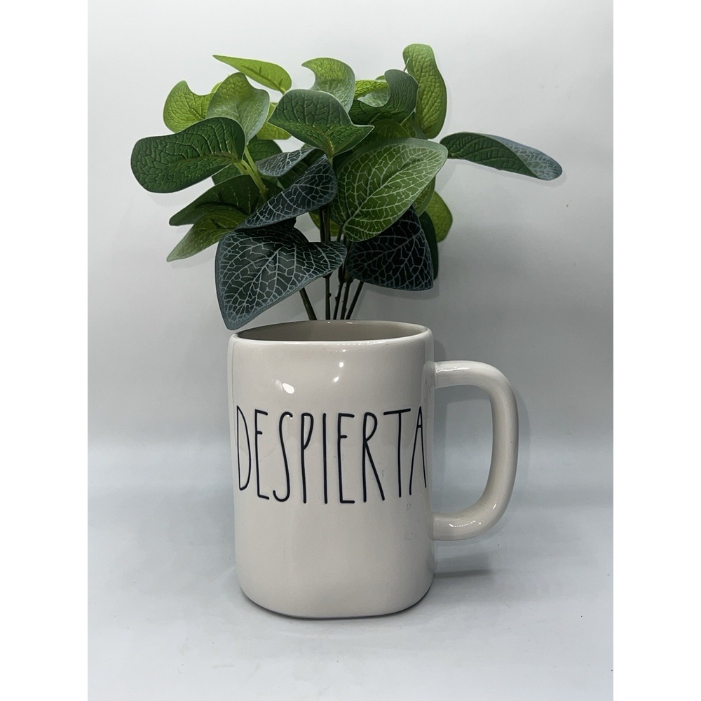 Rae Dunn Artisan‎ Collection DESPIERTA Large Letter Font Coffee Mug by Magenta